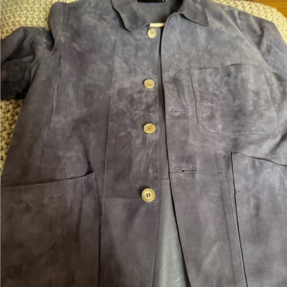 Men's Gray Suede Jacket - Picture 4 of 12